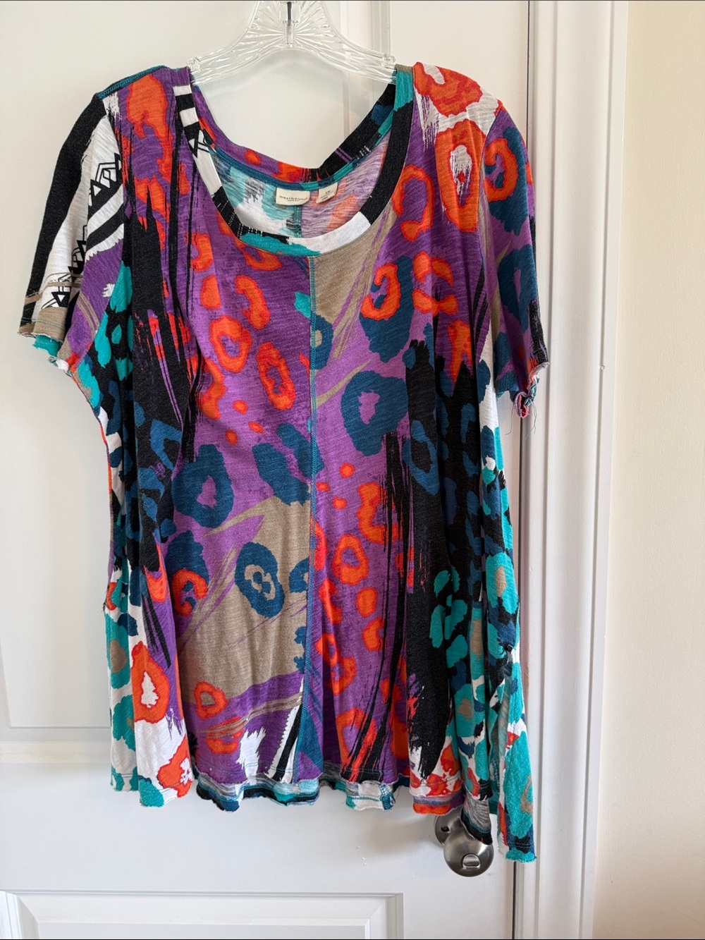 Bold Multi-Color Scoop Neck Women's Top